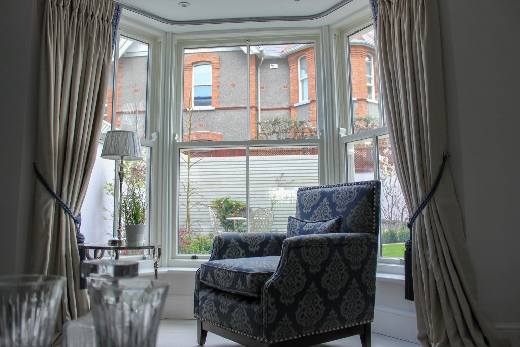 Sash windows in a living room