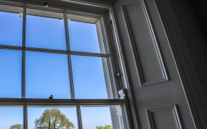 Sash window and shutters
