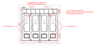 cad drawing french doors